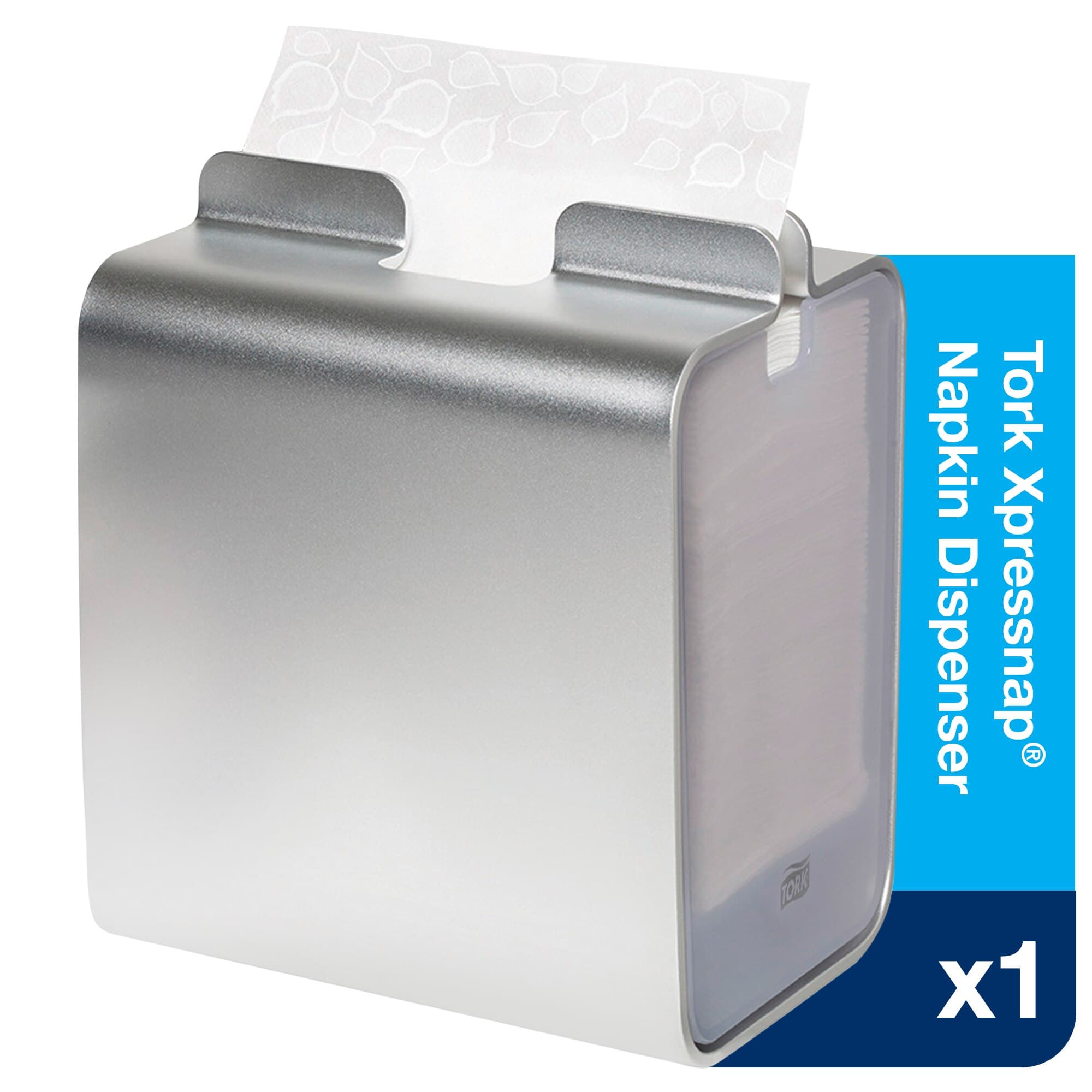 Tork Xpressnap® N4 Napkin Dispenser 5.91X7.1X8.23 IN Silver Metal Tabletop 1/Each