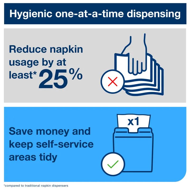 Tork Xpressnap® N4 Napkin Dispenser 5.91X7.1X8.23 IN Silver Metal Tabletop 1/Each