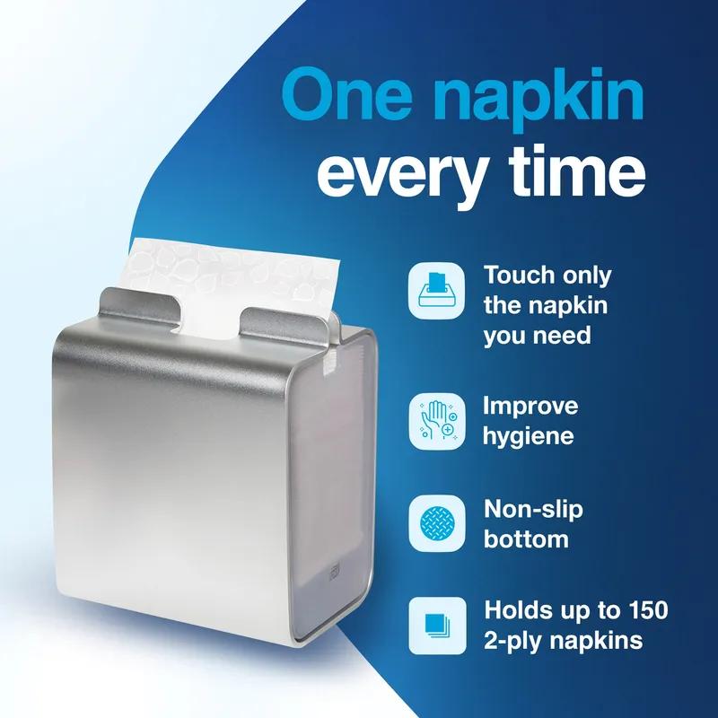 Tork Xpressnap® N4 Napkin Dispenser 5.91X7.1X8.23 IN Silver Metal Tabletop 1/Each