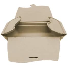 Take-Out Box Fold-Top With Flat Lid 9.2X7X2.2 IN Pulp Fiber Bamboo Kraft Rectangle 200/Case