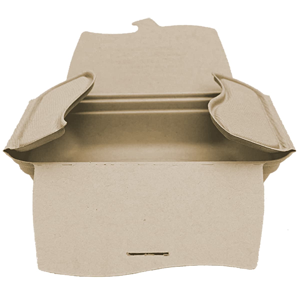 Take-Out Box Fold-Top With Flat Lid 9.2X7X2.2 IN Pulp Fiber Bamboo Kraft Rectangle 200/Case