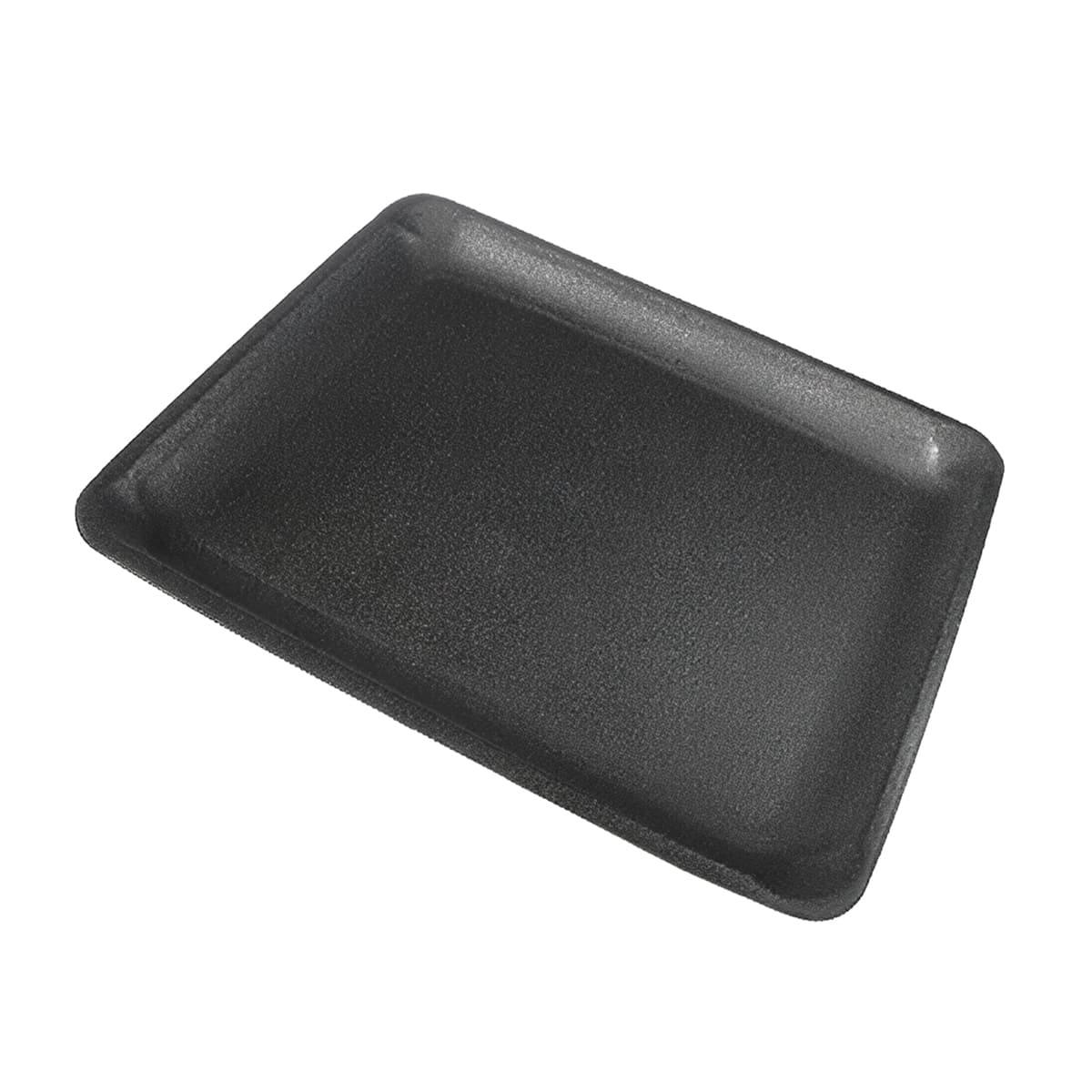 9L Meat Tray 11.75X9.75X0.5 IN Polystyrene Foam Black Rectangle 200/Case