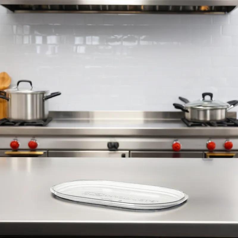 Lid Flat PLA Clear Rectangle For 24-32 OZ Deli Container 400/Case