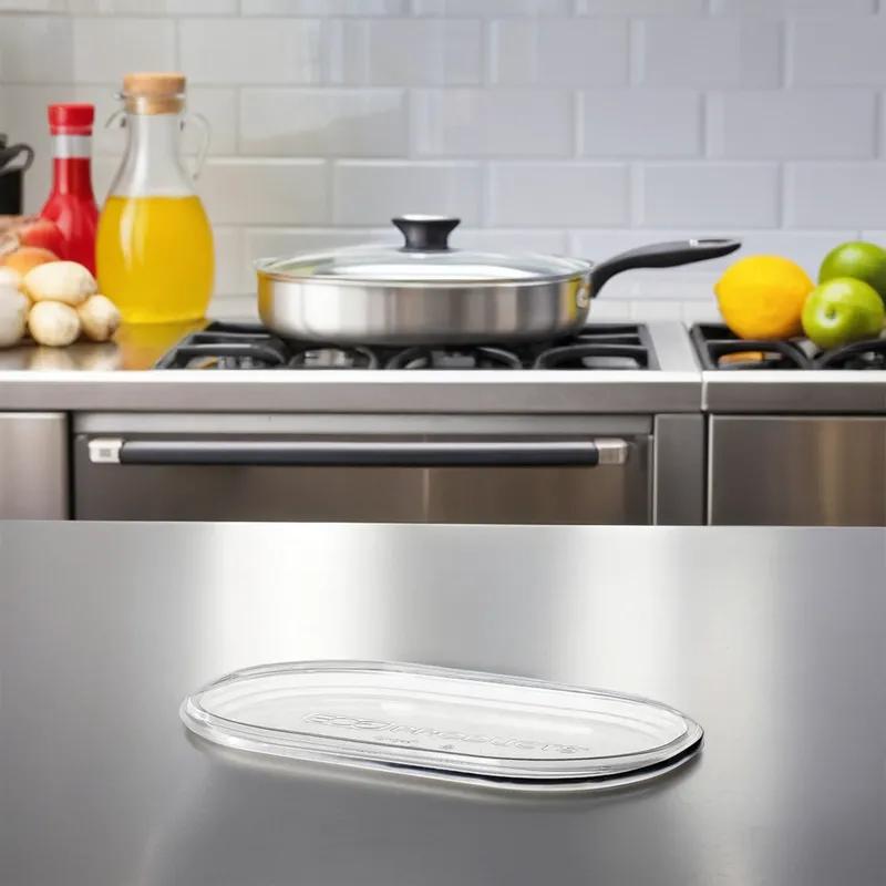 Lid Flat PLA Clear Rectangle For 24-32 OZ Deli Container 400/Case