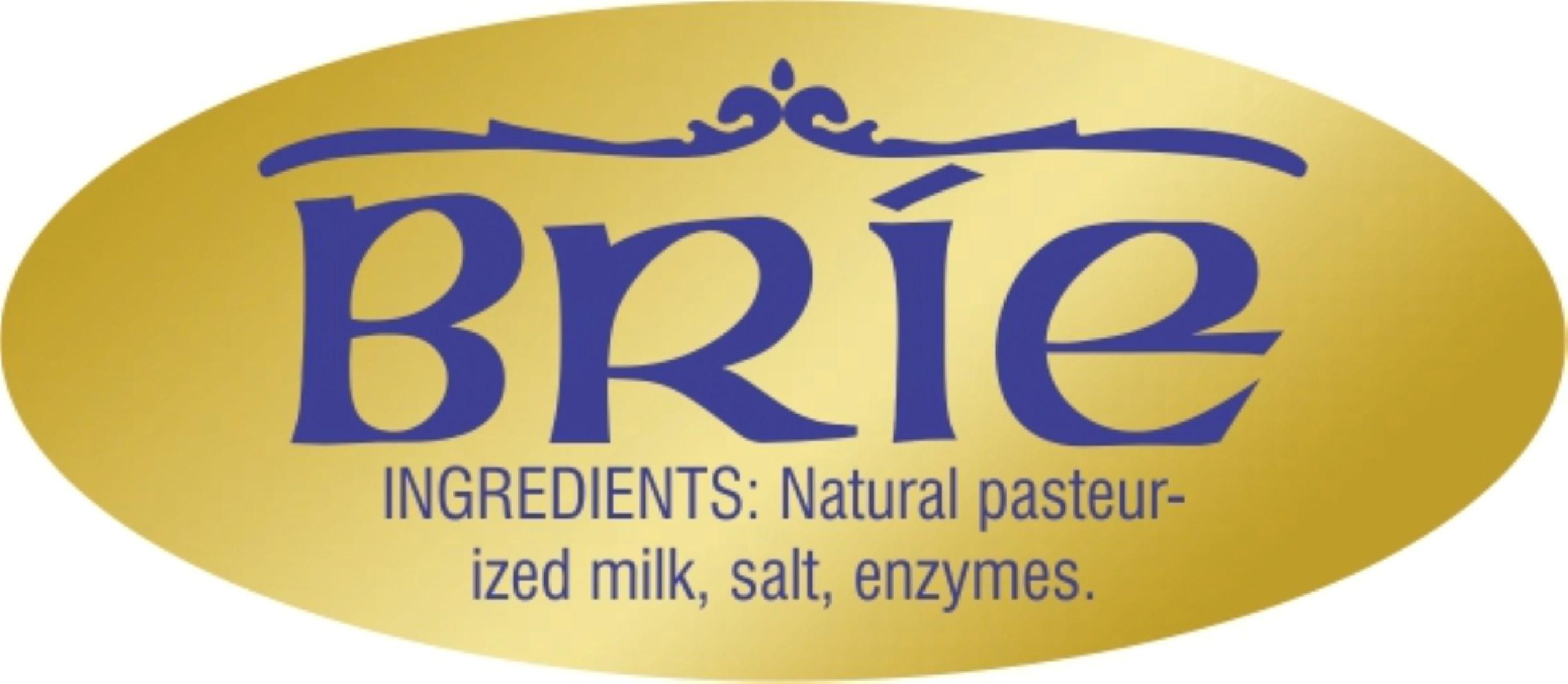 Brie Deli Ingredient Label 0.875X1.9 IN Blue Gold Oval Ingredients 500 Count/Roll 10 Rolls/Case 5000 Count/Case