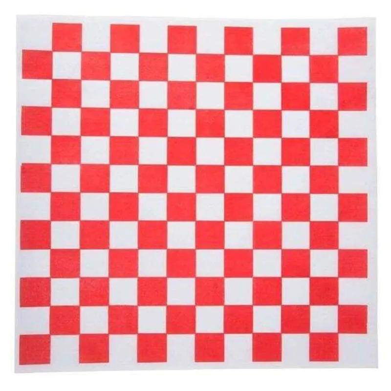 Sandwich Wrap Sheet 12X12 IN Paper Red Check Grease Resistant 5000/Case