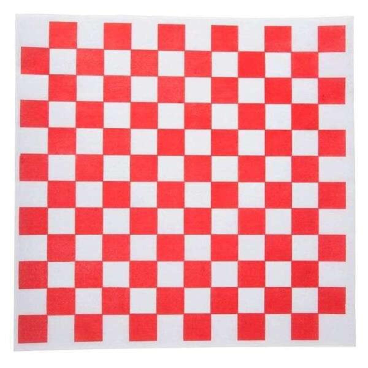 Sandwich Wrap Sheet 12X12 IN Paper Red Check Grease Resistant 5000/Case