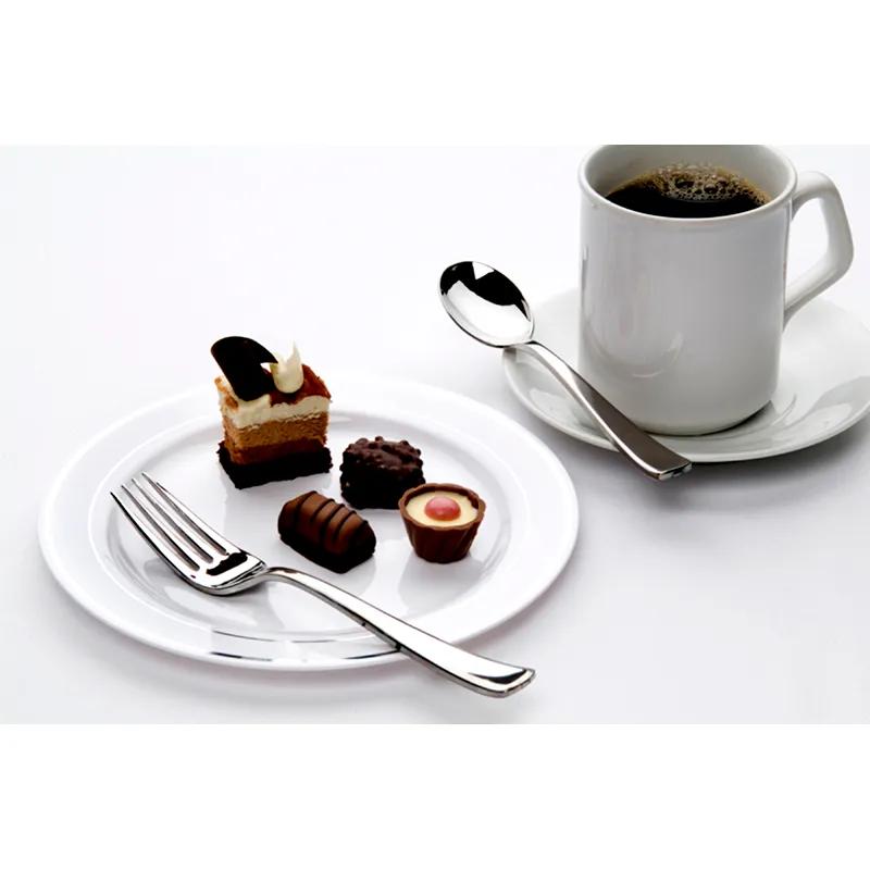 Plate 6 IN PS White Silver Round 144/Case