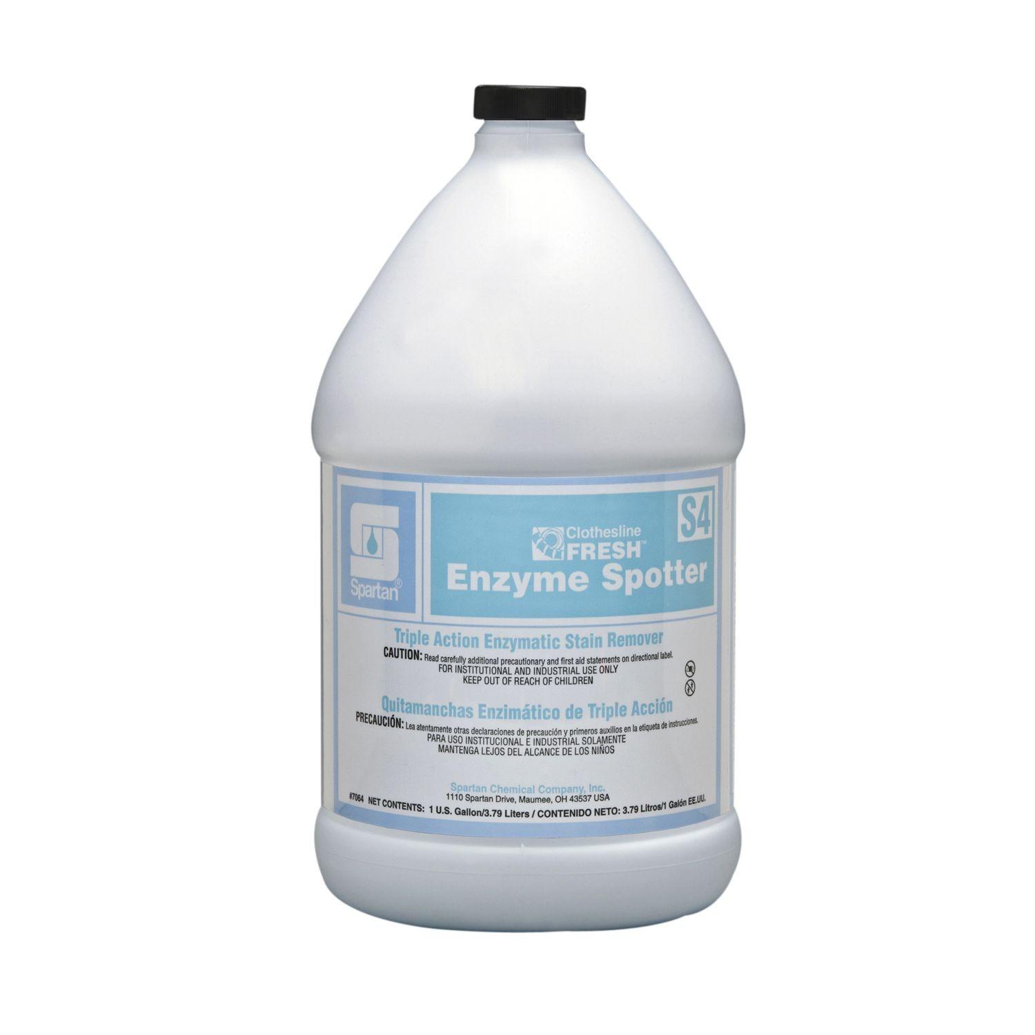 Clothesline Fresh® Enzyme Spotter S4 Mild Scent Laundry 1 GAL Neutral Liquid RTU 4/Case