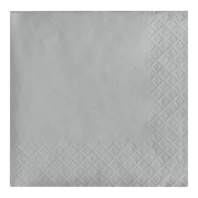 Cocktail Napkin Silver Paper 2PLY Shimmering 600/Case