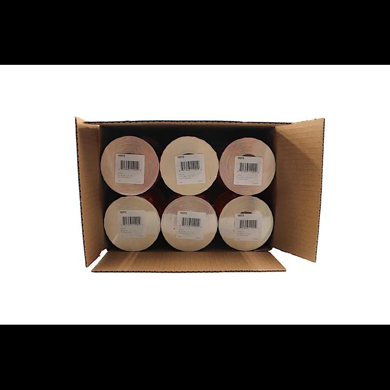 1/2 Price Promo Label 1.5 IN Black Fluorescent Red Circle 1000 Count/Roll 50 Rolls/Case 50000 Count/Case