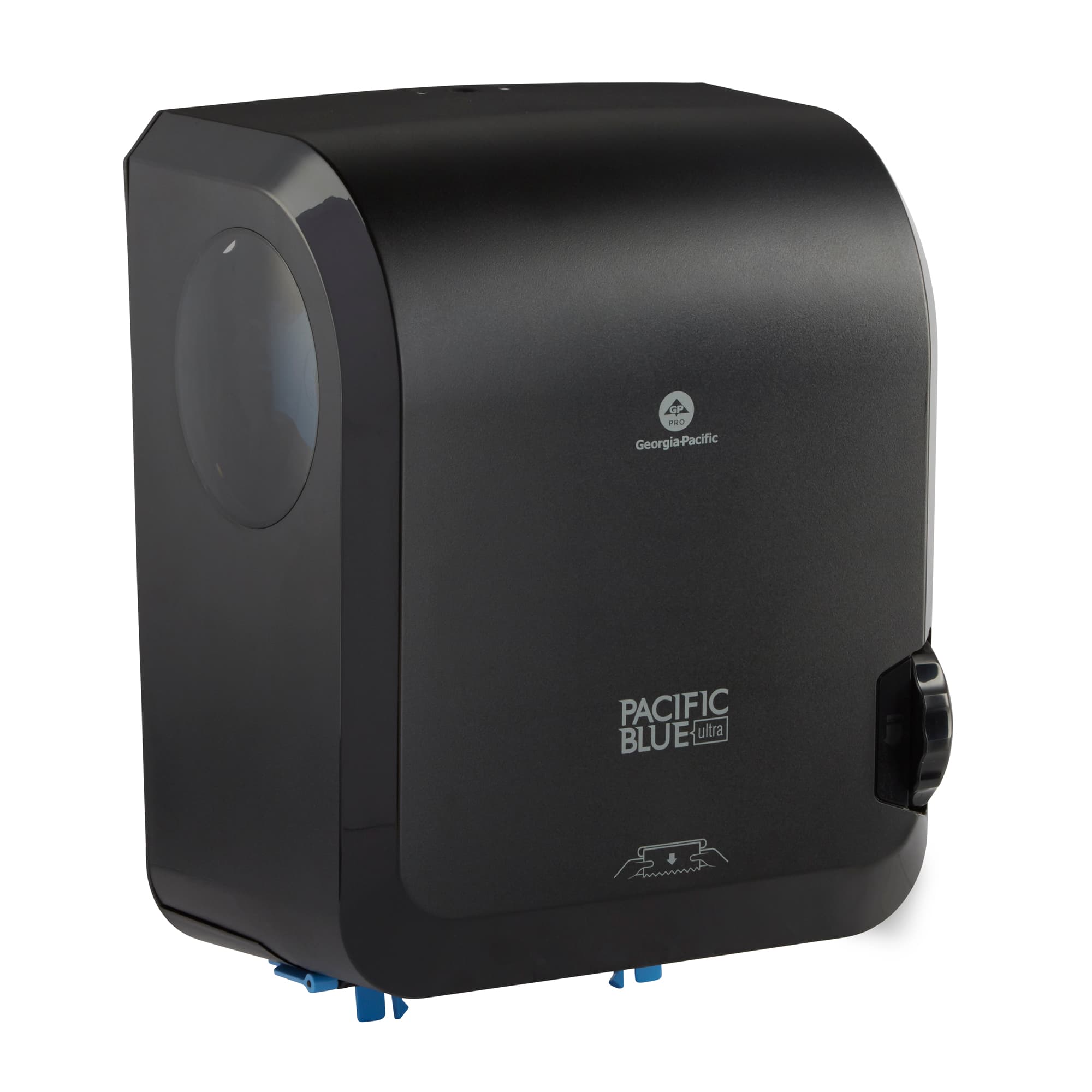 Pacific Blue Ultra™ Paper Towel Dispenser 8 IN Wall Mount Black Mechanical Touchless High Capacity Water Resistant 1/Each