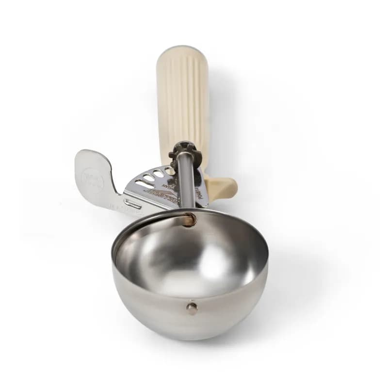 Ice Cream Disher 9.38X2.76X1.57 IN 3.25 OZ Stainless Steel Ivory Color Coded Antimicrobial Dishwasher Safe 1/Each