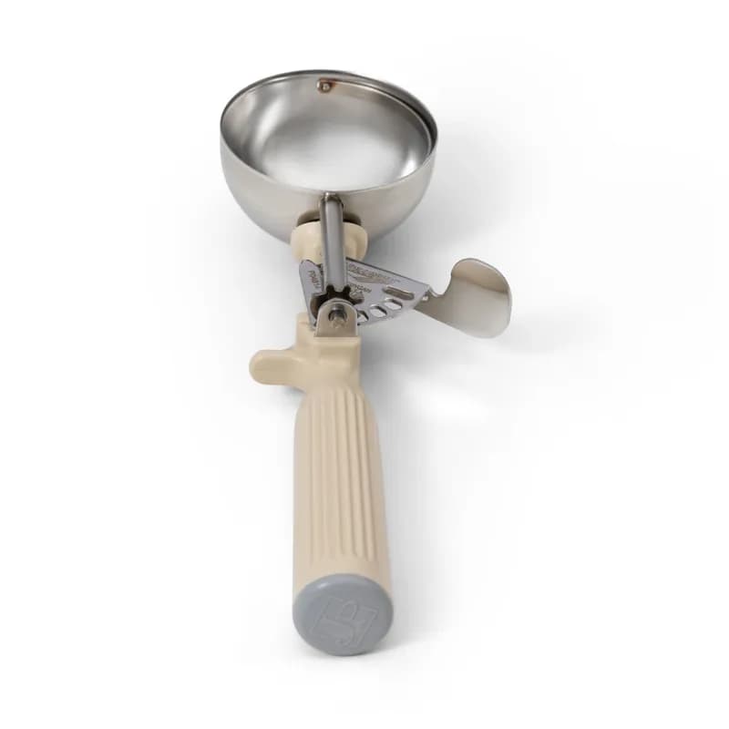 Ice Cream Disher 9.38X2.76X1.57 IN 3.25 OZ Stainless Steel Ivory Color Coded Antimicrobial Dishwasher Safe 1/Each