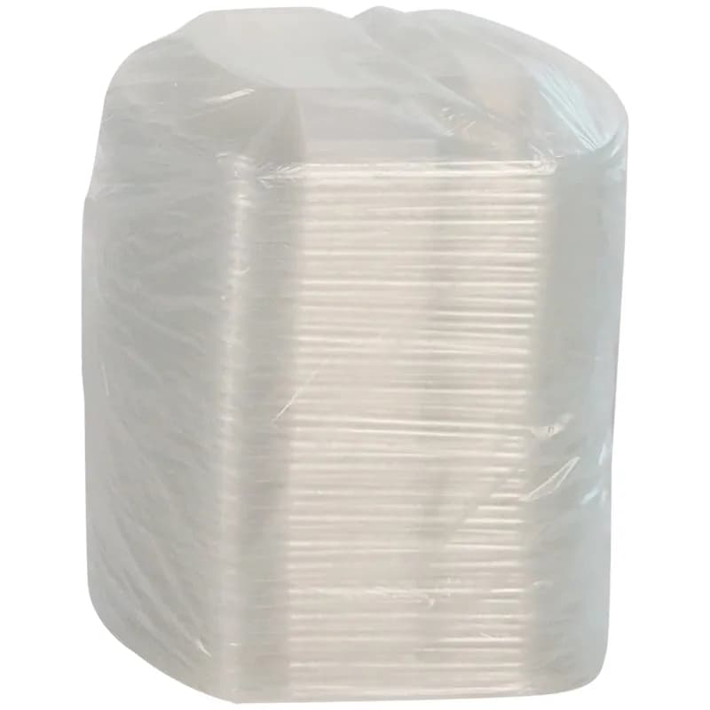 Lid Dome 9.4X8X1.25 IN 3 Compartment OPS Clear Oval For Container 250/Case