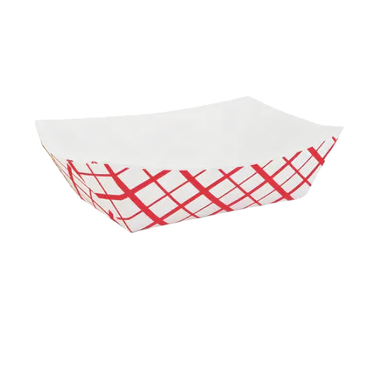Food Tray 3 LB Paper Red Plaid 500/Case