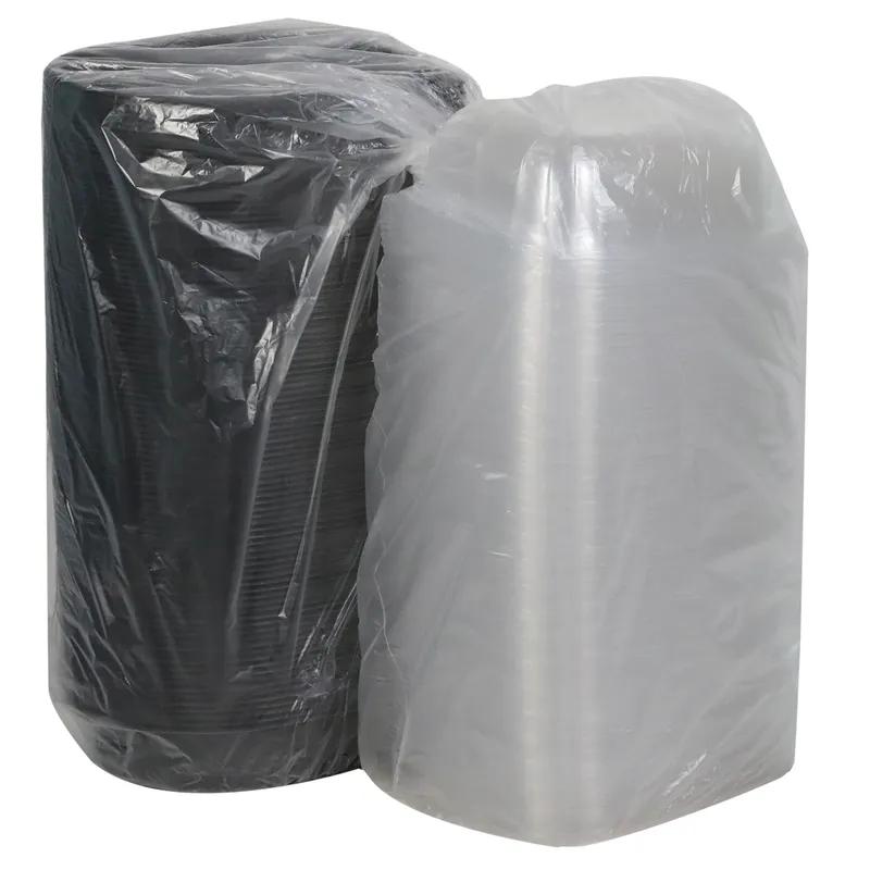 Roasted Chicken Roaster Container & Lid Combo 50 OZ 10.75X8.5X4.25 IN MFPP OPS Black Clear Zip Seal Anti-Fog 95/Case