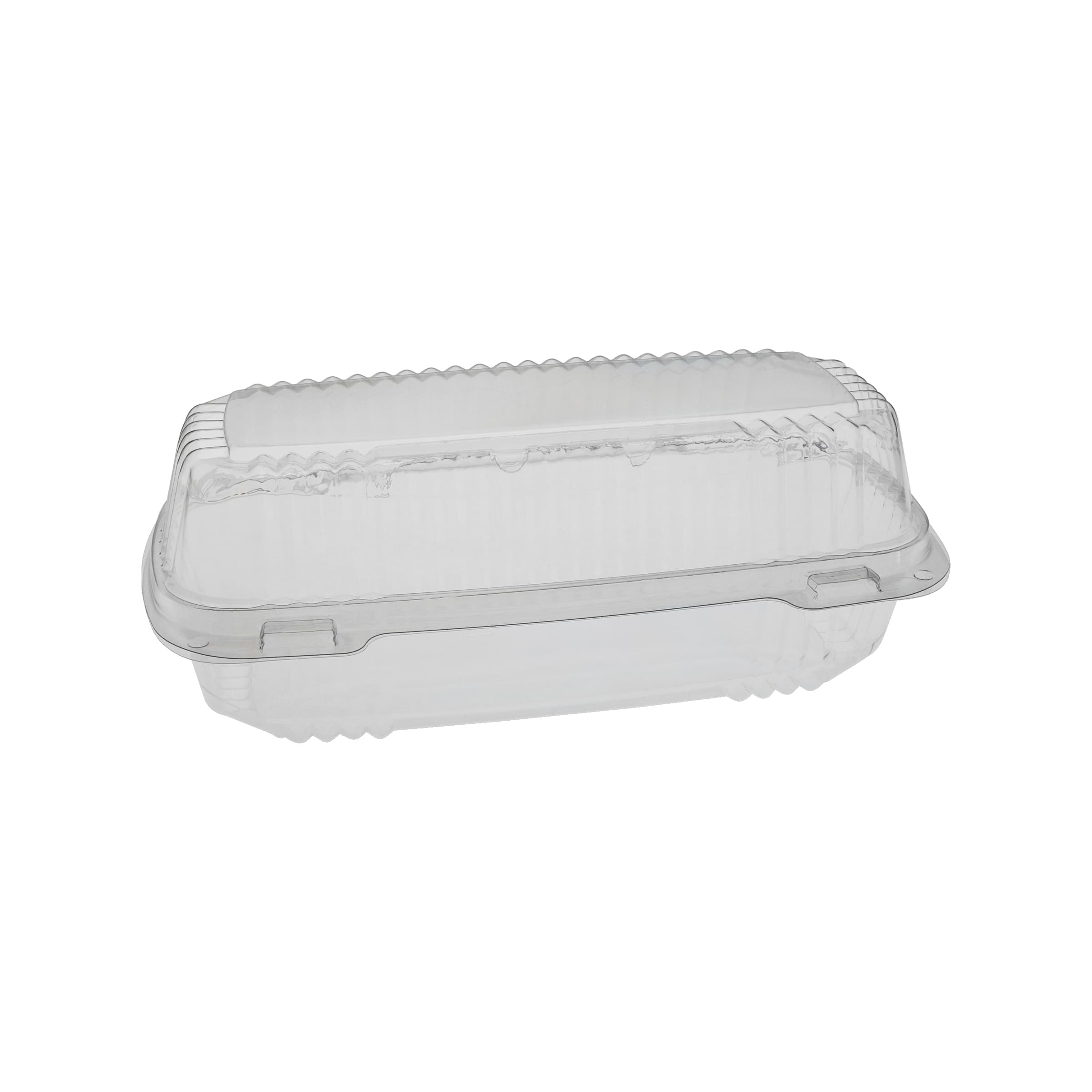 Hoagie & Sub Take-Out Container Hinged With Dome Lid Small (SM) 8.5X4X3.25 IN HIPS OPS Clear Rectangle 250/Case