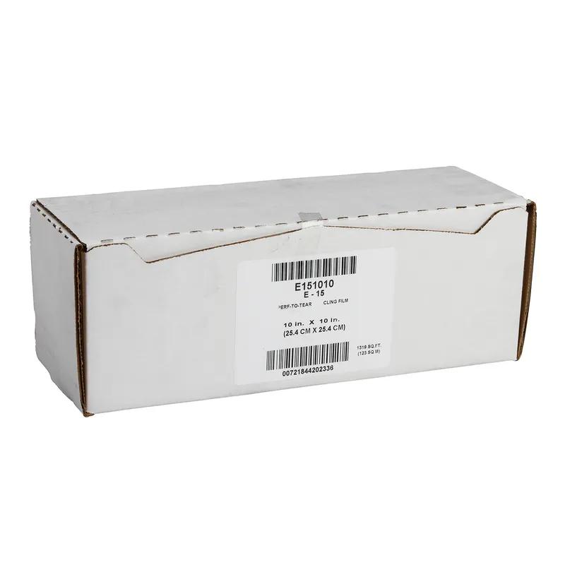Multi-Purpose Cling Film Sheet 10X10 IN PVC Clear Perforated With Dispenser Box 1900 Sheets/Roll 1 Rolls/Case