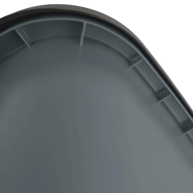 Brute® Trash 1-Stream Outdoor Trash Receptacle 30.08X24X39.58 IN 50 GAL Gray Resin With Hinged Lid Rollout 1/Each