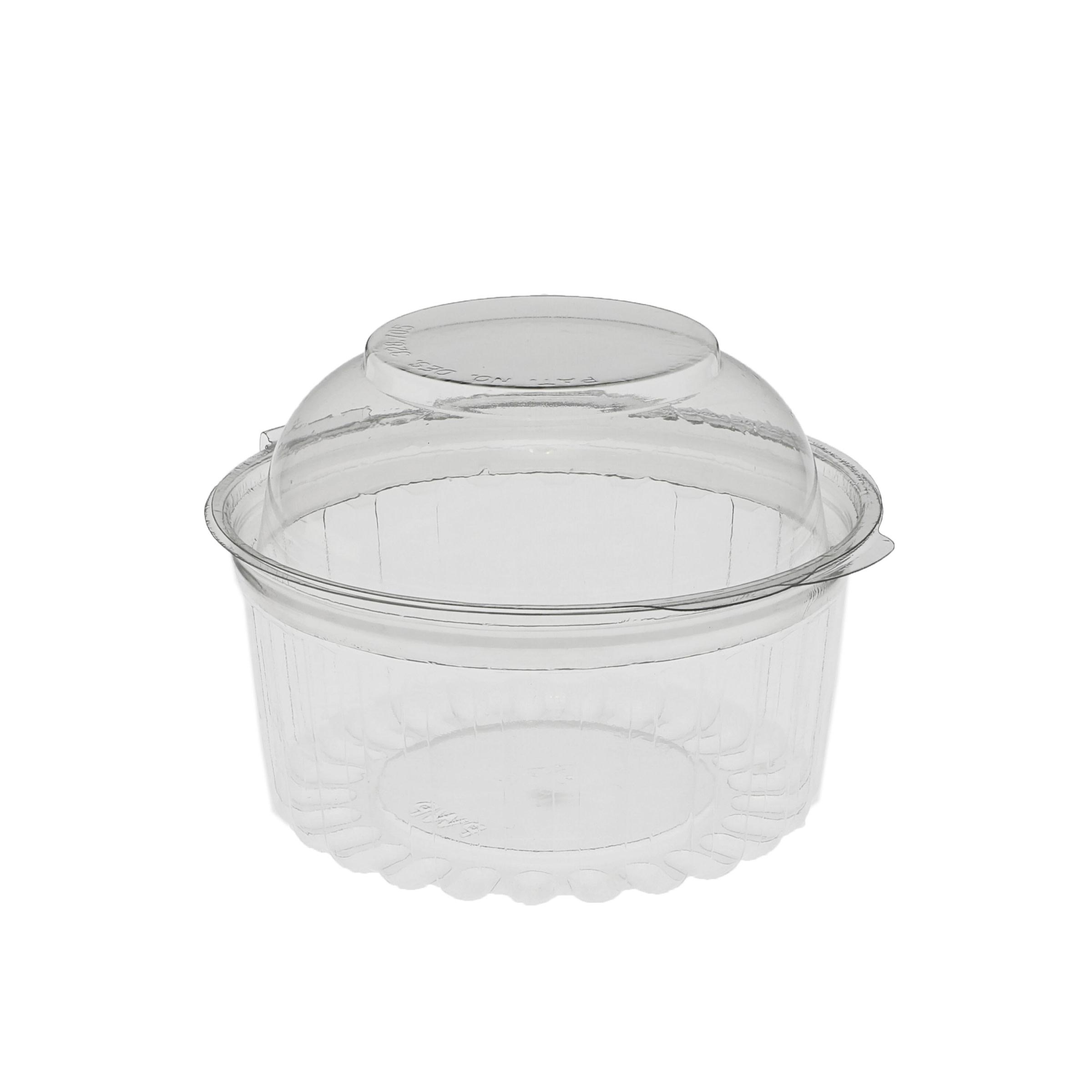 Sho-Bowl Bowl & Lid Combo With Dome Lid 12 OZ PET Clear Round Hinged 250/Case