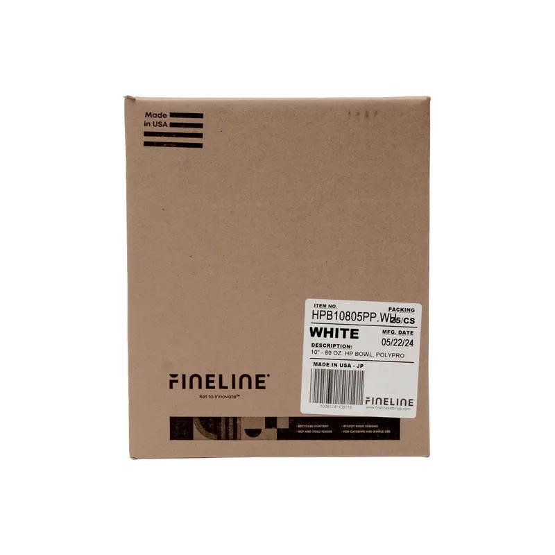 Bowl 80 OZ PP White Round 25/Case