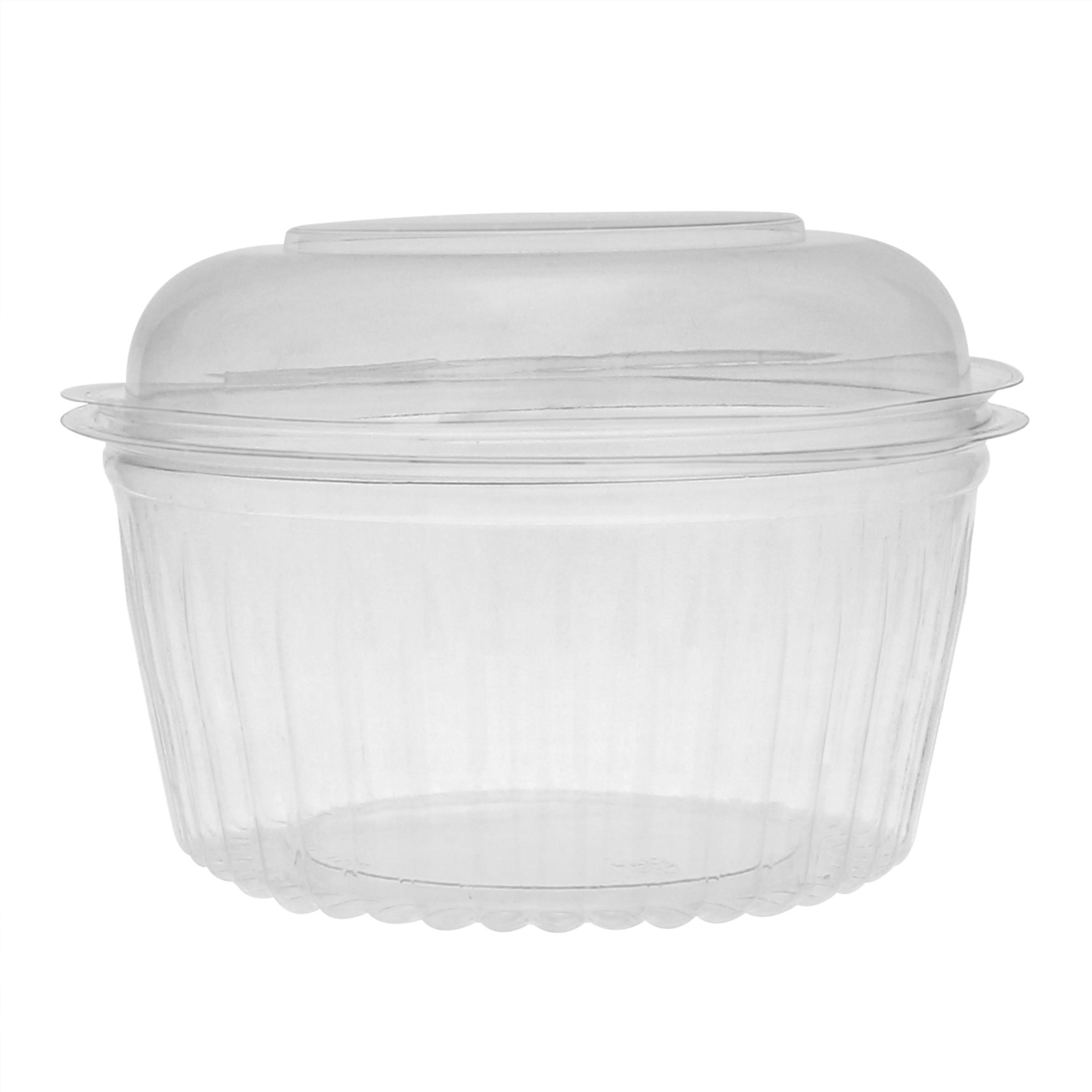 Bowl & Lid Combo With Dome Lid 39 OZ PET Clear Round Hinged 150/Case