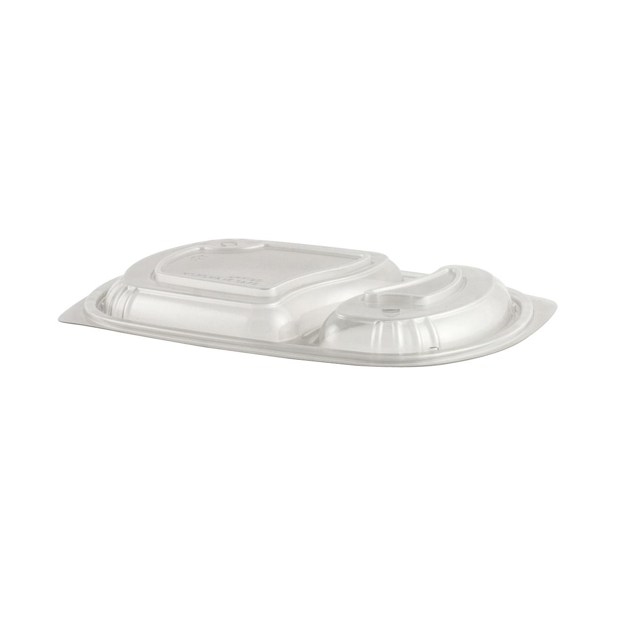 Lid Dome 1 Compartment PP Clear Oval For Container Unhinged Anti-Fog 250/Case