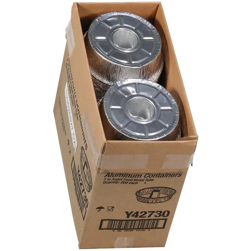 Angel Food Cake Pan 7.3X2.6 IN Aluminum Silver Round With Metal Tube 200/Case