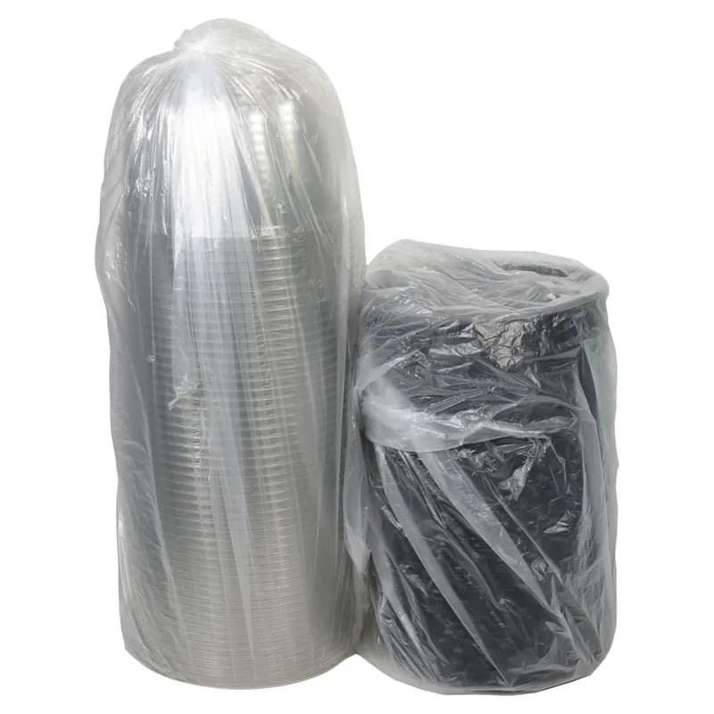 Cake Container & Lid Combo With Dome Lid 5.25 IN PET Clear Black Round Swirl 100/Case