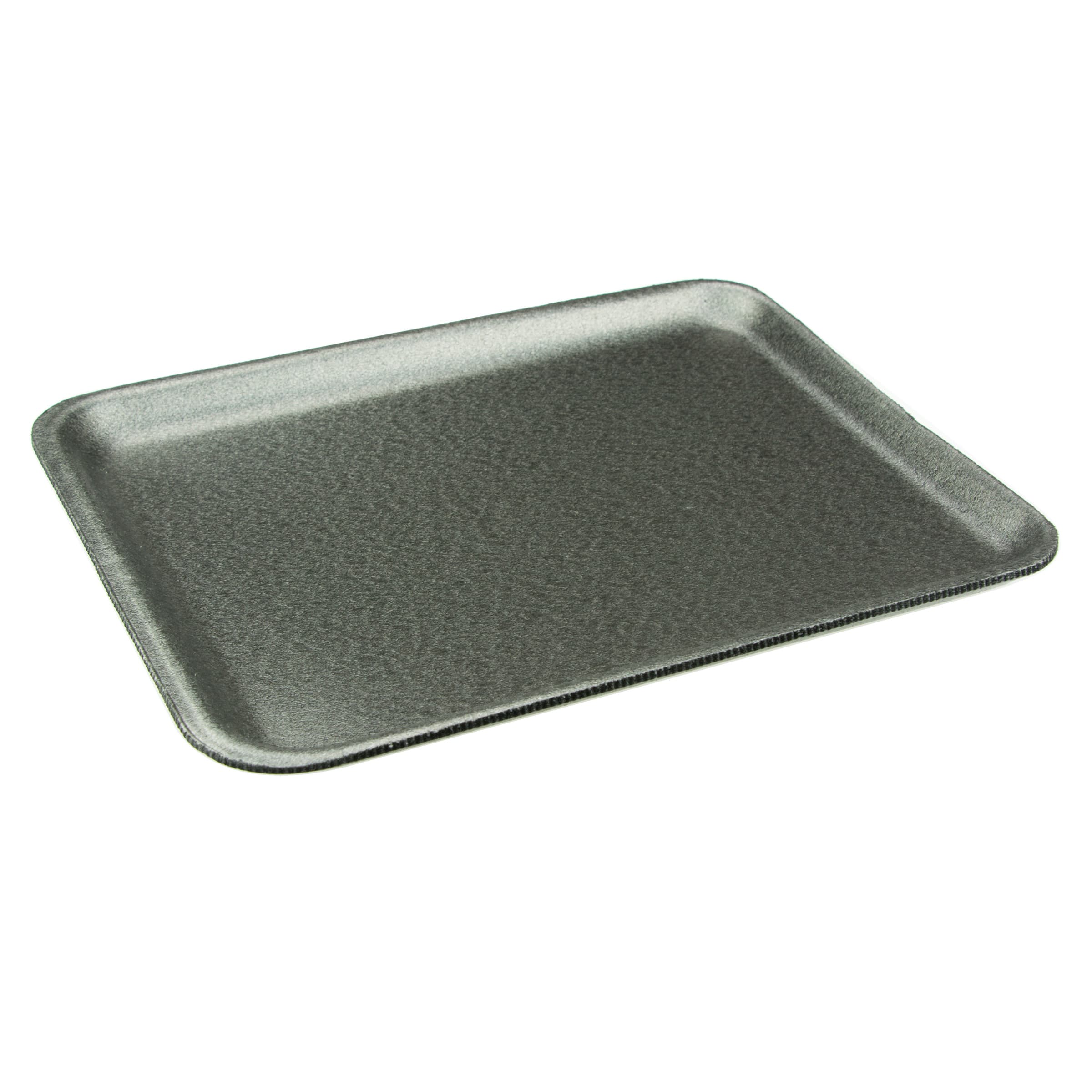 8S Supermarket Tray 10X8X0.65 IN Polystyrene Foam Black 500/Case
