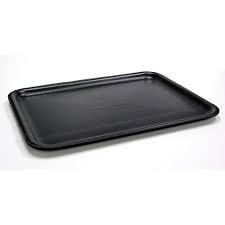 Dyne-A-Pak 1014 Meat Tray 14X9.75X0.75 IN Polystyrene Foam Black 100/Case