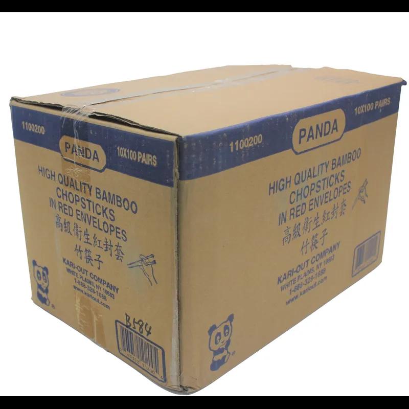 Chopsticks 8.76 IN Bamboo Red Separated With Sleeve 1000/Case