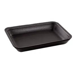 Dyne-A-Pak 3PP Meat Tray 8.625X6.375X1.125 IN Polystyrene Foam Black Heavy 400/Case