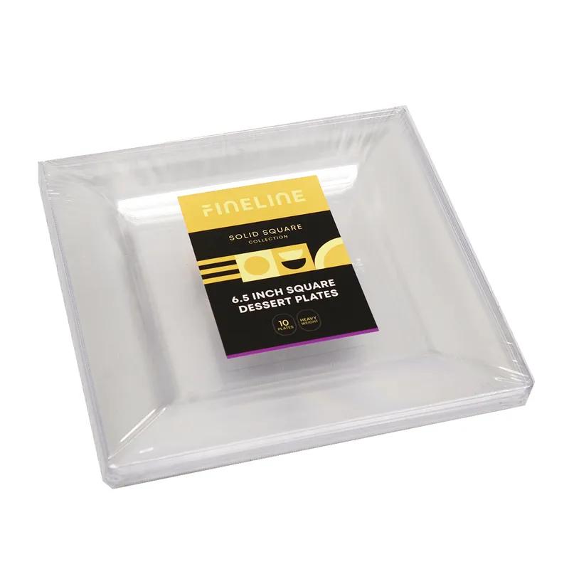 Dessert Plate 6.5X6.5 IN Clear Square 12 Count/Pack 120 Count/Case