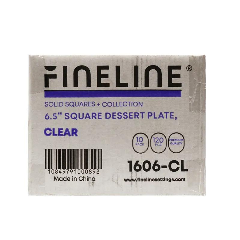 Dessert Plate 6.5X6.5 IN Clear Square 12 Count/Pack 120 Count/Case
