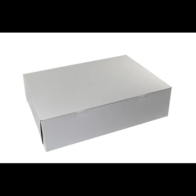 Bakery Box 19X14X5 IN Paperboard White Corner Lock 1-Piece 50/Bundle