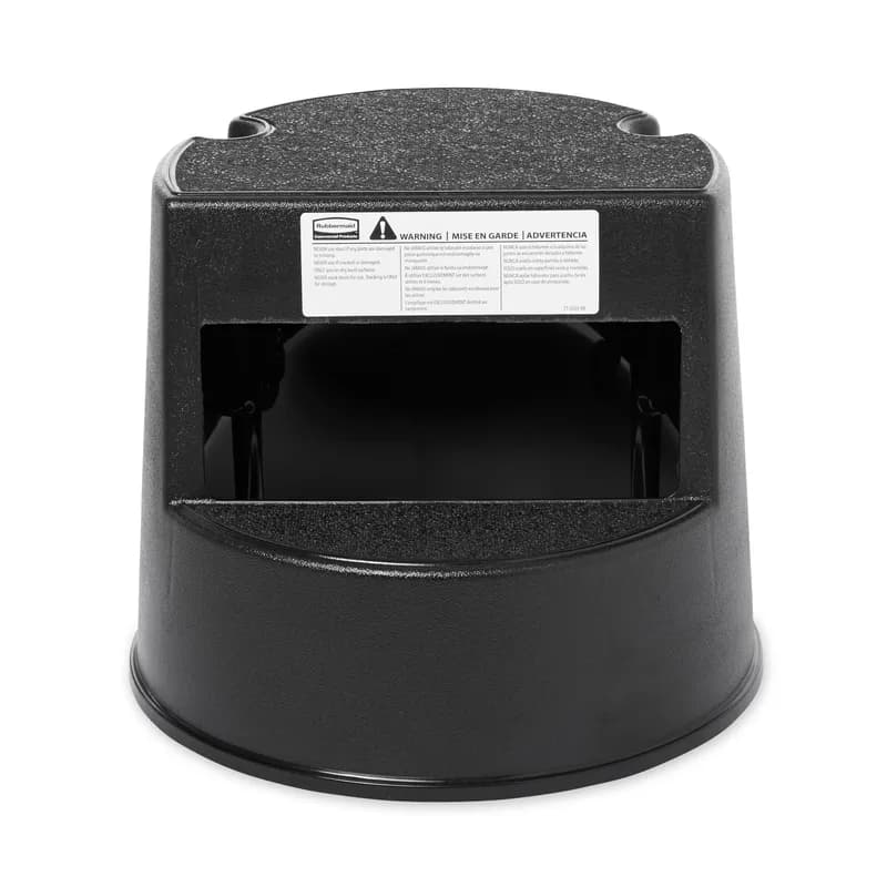 Step Stool 16X16X13.5 IN 350 LB Black Plastic Heavy Duty Slip Resistant Mobile Two Step 1/Each