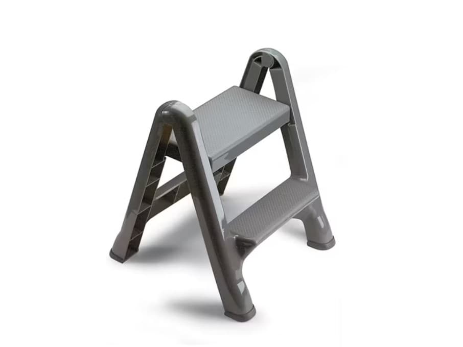 EZ Step™ Step Stool 19.5X19.5X24.87 IN Gray Plastic Two Step Folding 1/Each