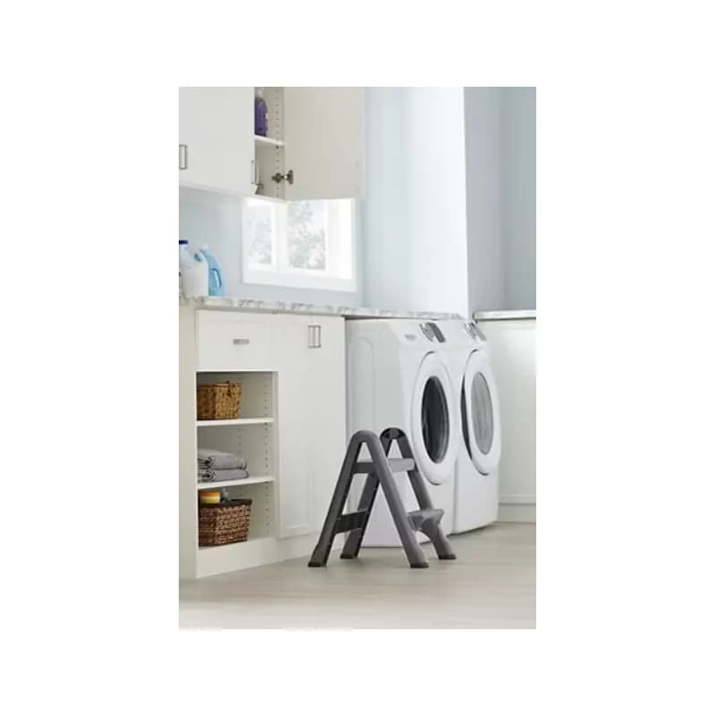 EZ Step™ Step Stool 19.5X19.5X24.87 IN Gray Plastic Two Step Folding 1/Each