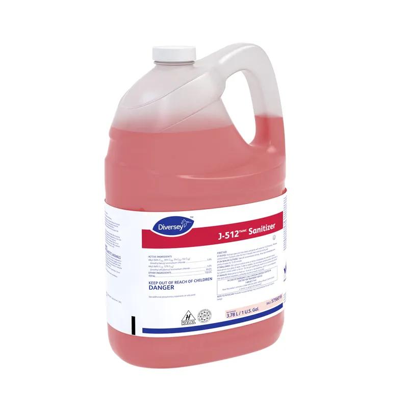 J-512 Food Service Sanitizer 1 GAL Multi Surface Liquid Concentrate Quat Kosher 4/Case