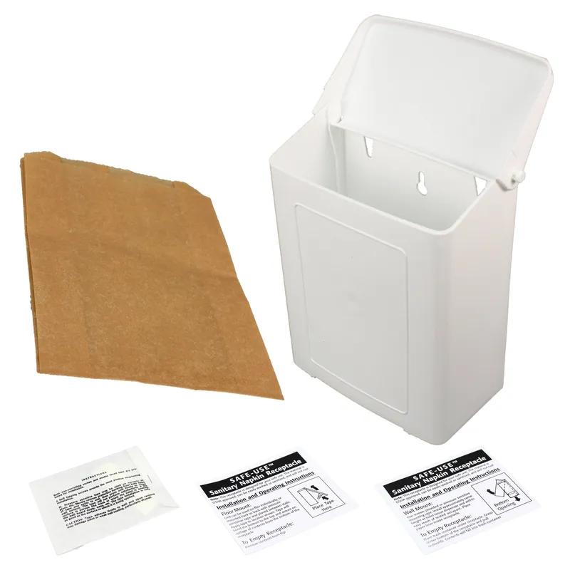 Menstrual Care Disposal Receptacle White 1/Each