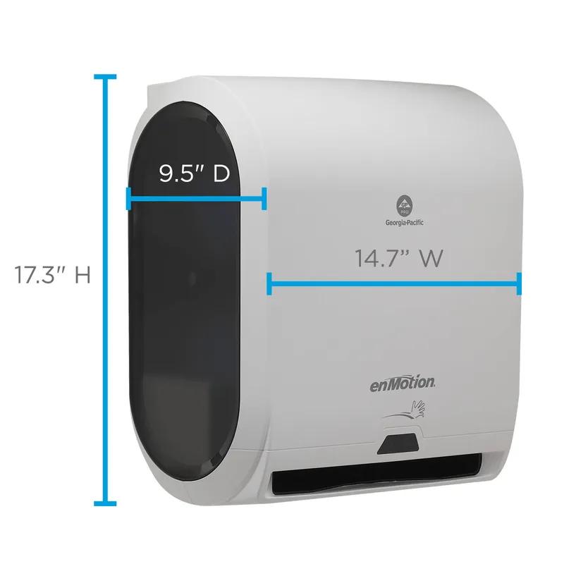 enMotion® Paper Towel Dispenser 9.50X14.70X17.30 IN White Automatic Touchless 1/Each