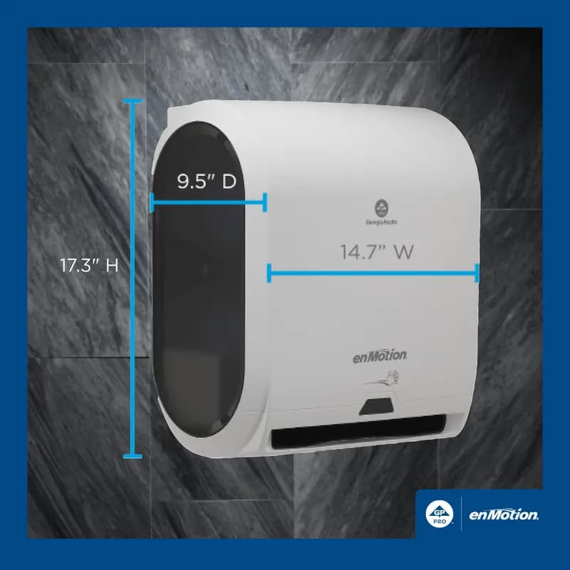 enMotion® Paper Towel Dispenser 9.50X14.70X17.30 IN White Automatic Touchless 1/Each