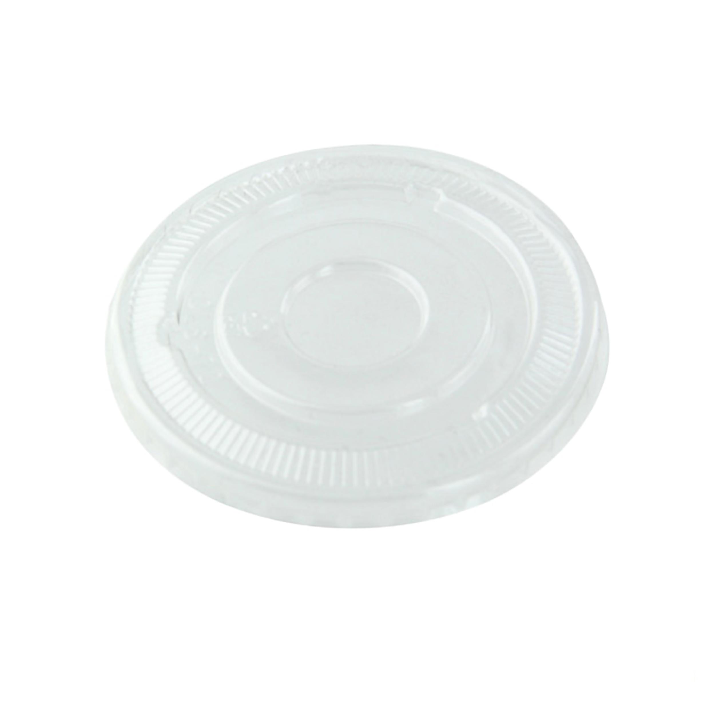 Lid Flat 3.54 IN PET Clear Round For Souffle & Portion Cup 100 Count/Pack 10 Packs/Case 1000 Count/Case