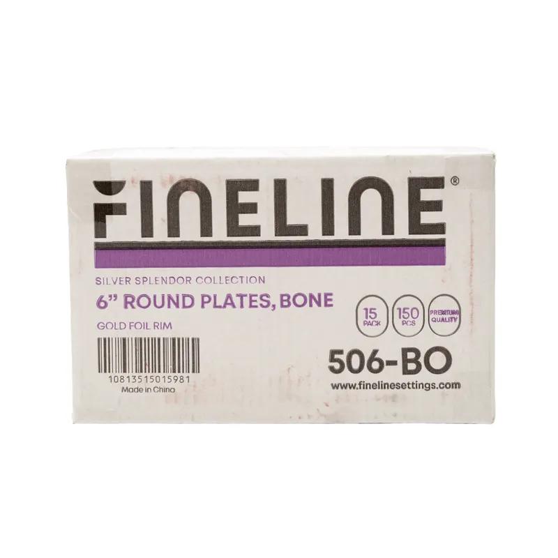 Plate 6 IN Plastic White Gold 150/Case