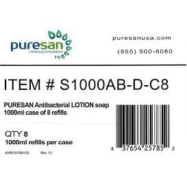 Hand Soap Liquid 1 L Antibacterial 8/Case