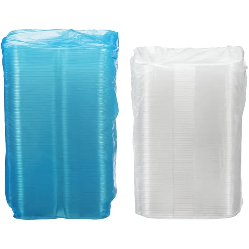 Deli Container Base & Lid Combo With Flat Lid Large (LG) 26 OZ 3 Compartment PET Clear Square 150/Case