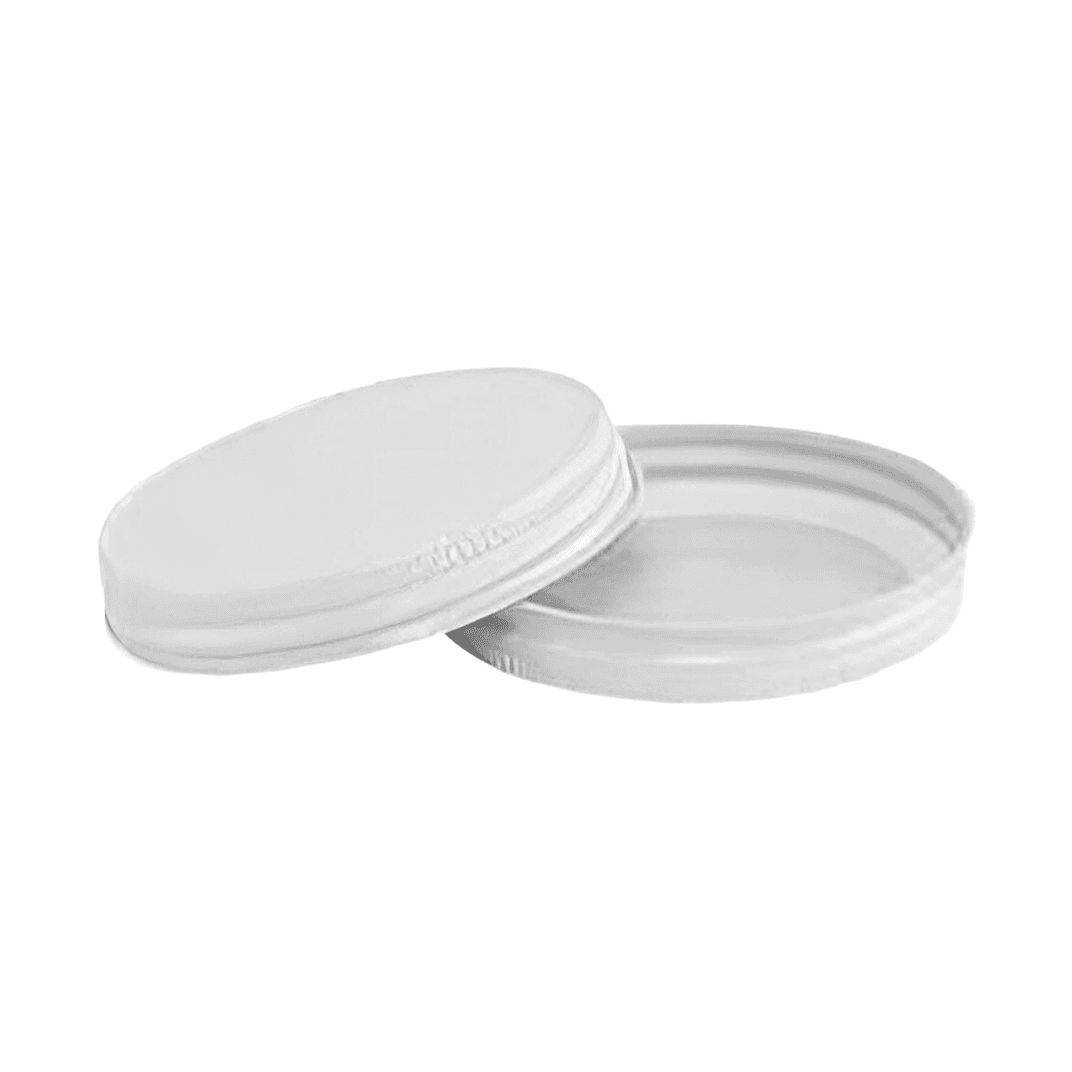 Lid 63MM Metal White For Bottle With Plastisol Liner 1700/Case