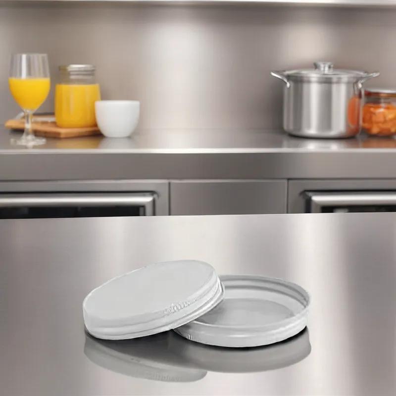 Lid 63MM Metal White For Bottle With Plastisol Liner 1700/Case